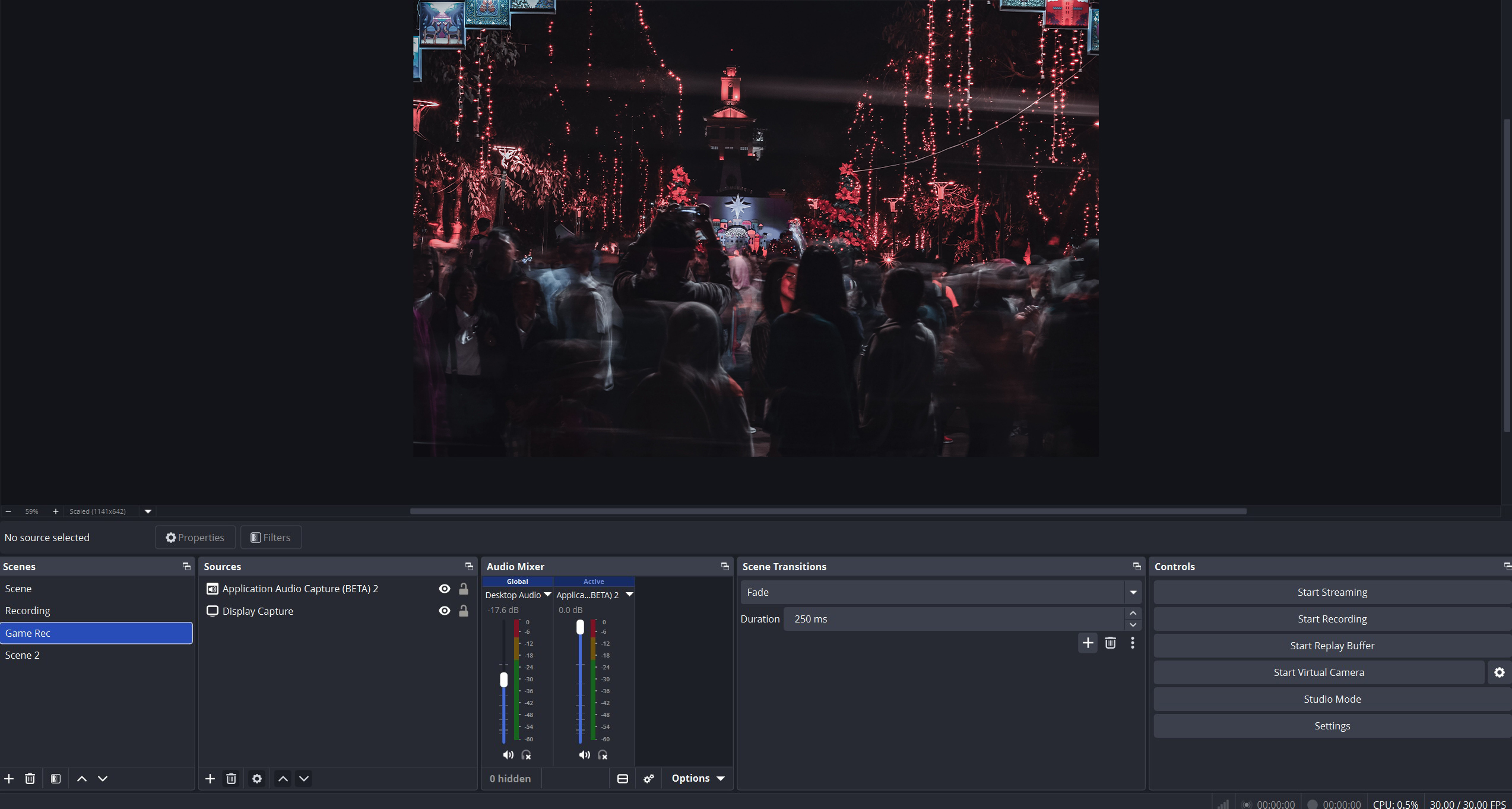 Example Livestream in OBS
